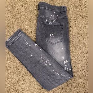 Grey White Splatter pants Jeans